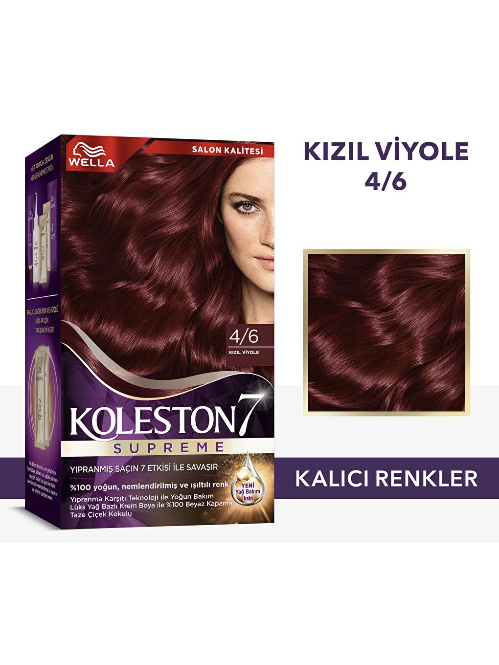 Wella Renksiz Koleston Supreme Kit 4/6 Kızıl Viyole *18 - 1