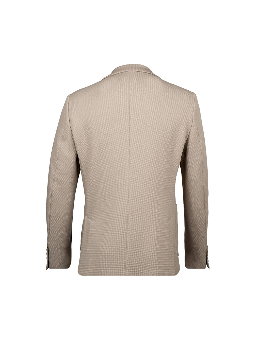 Bej Vizon Comfort Fit Desenli Mono Yaka Klasik Ceket-1