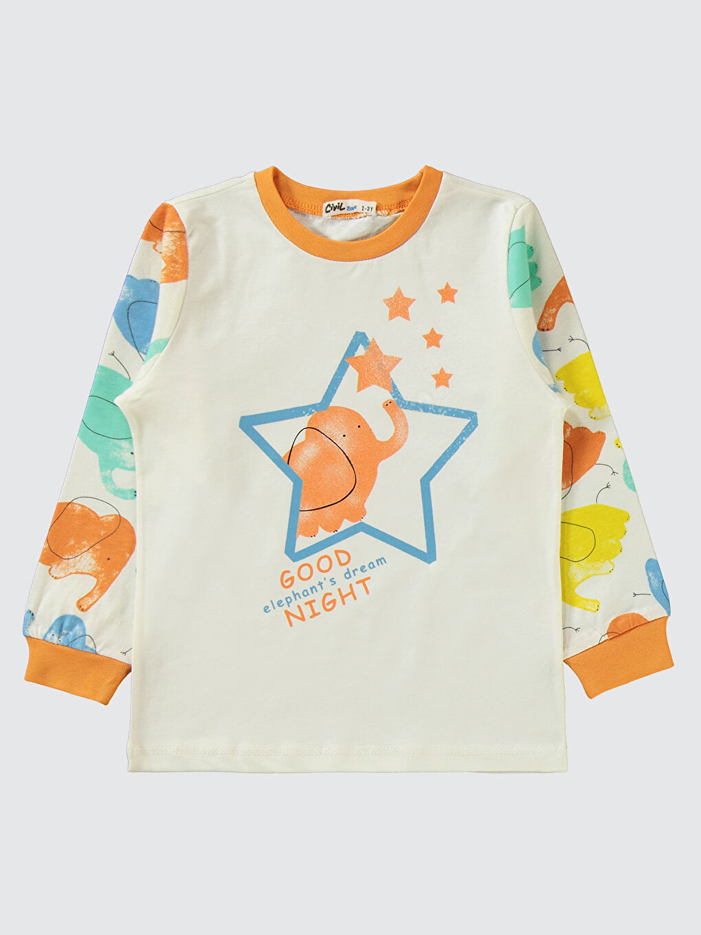 Turuncu Boys Erkek Çocuk Pijama Takımı 2-5 Yaş Oranj-2