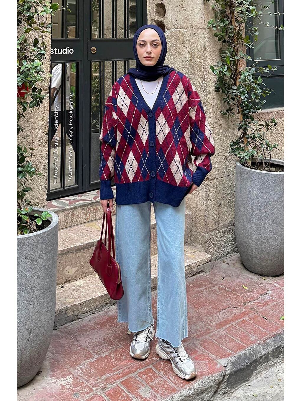 Bisiklet Yaka Kısa Hırka Lacivert