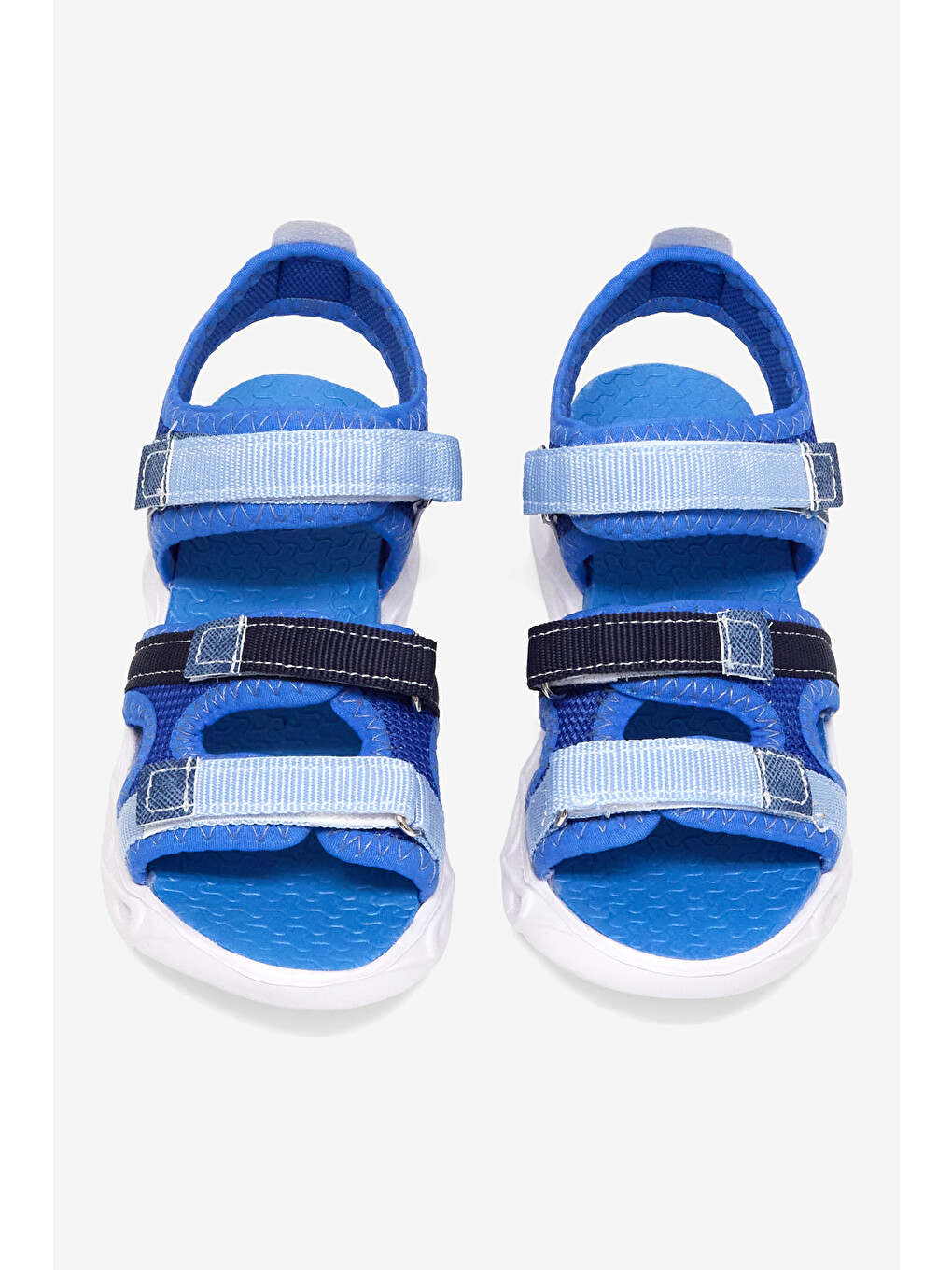 Antrasit Çocuk Unisex Jean Mavi Çoçuk Renkli Rahat Kalıp Sandalet-1