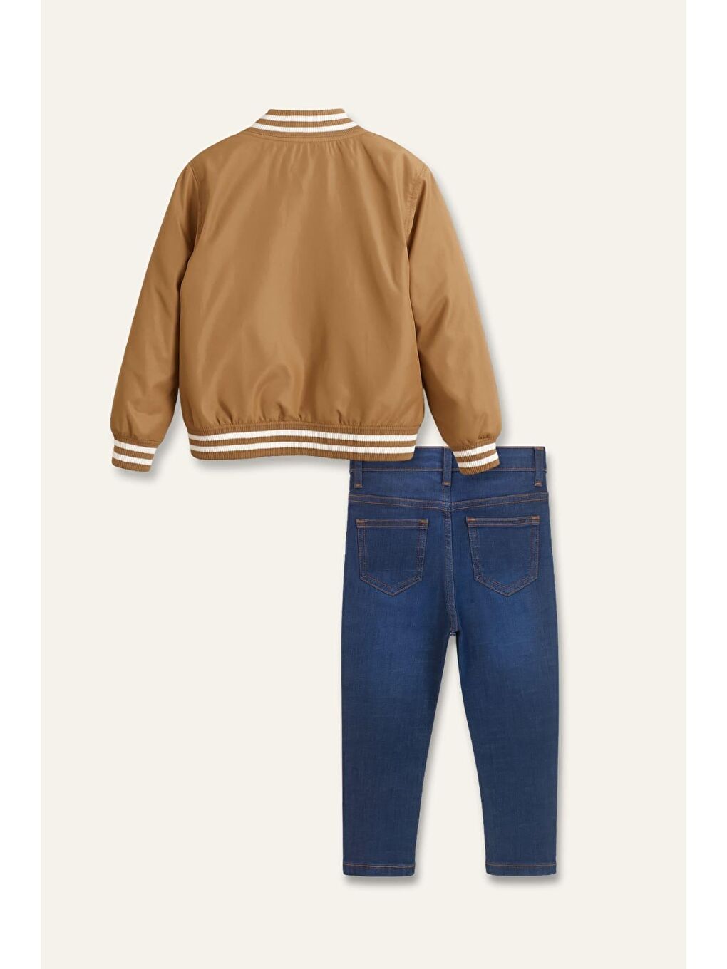 Erkek Çocuk Kolej Montlu 3'Lü Takım  - Bej-3