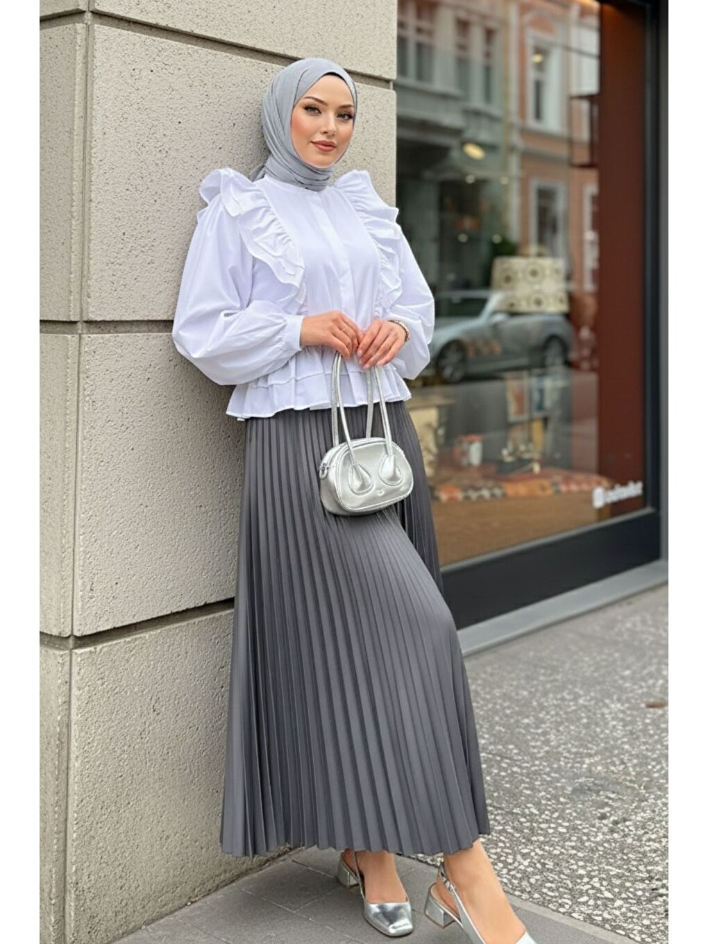 Antrasit Piliseli Etek-2