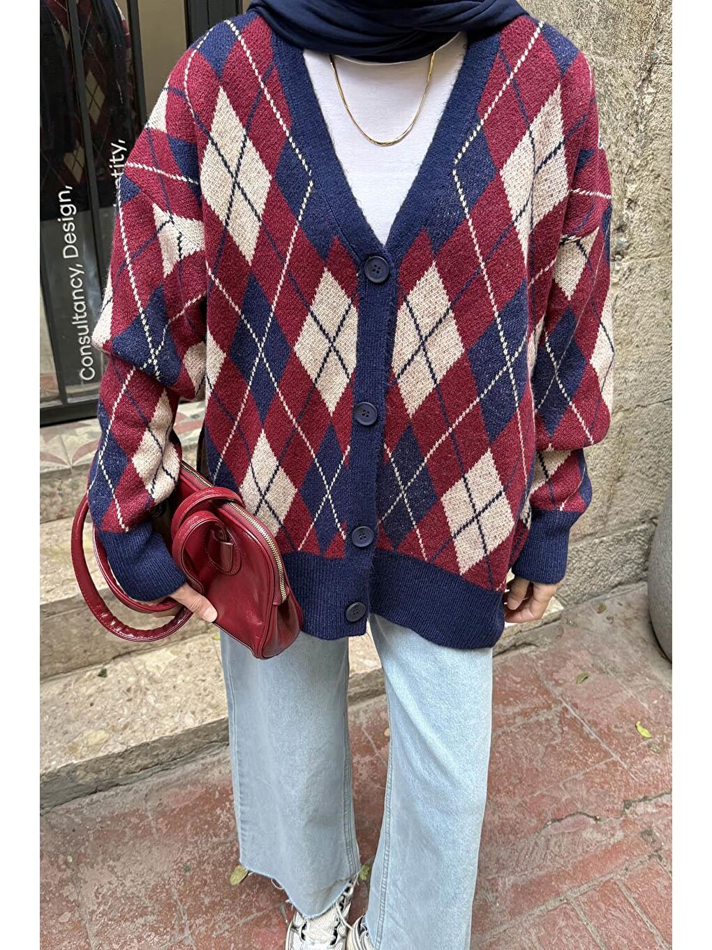 Bisiklet Yaka Kısa Hırka Lacivert-2