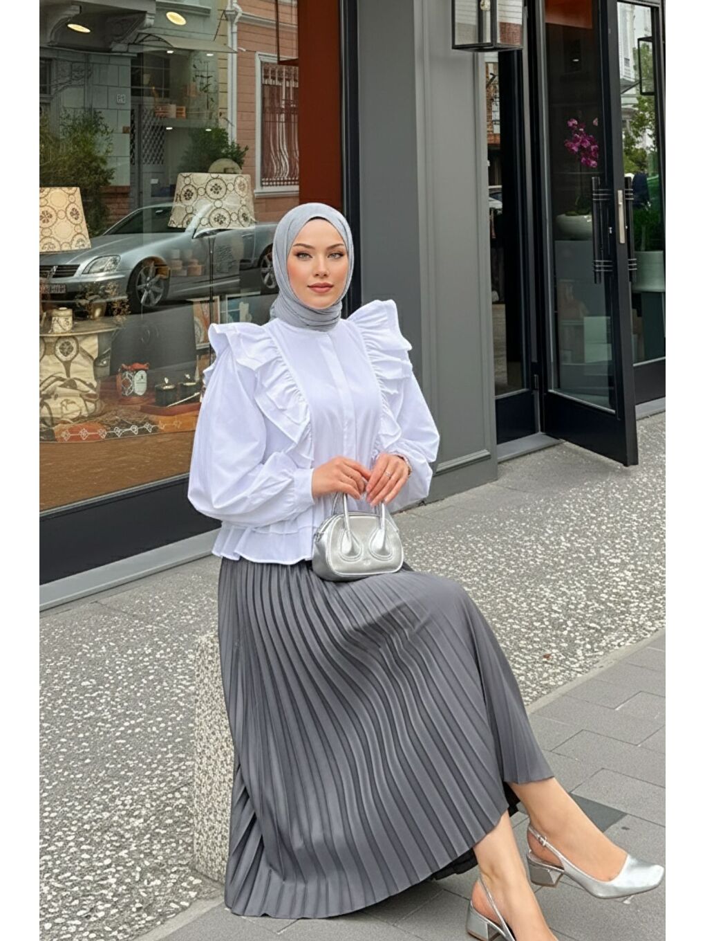 Antrasit Piliseli Etek-4