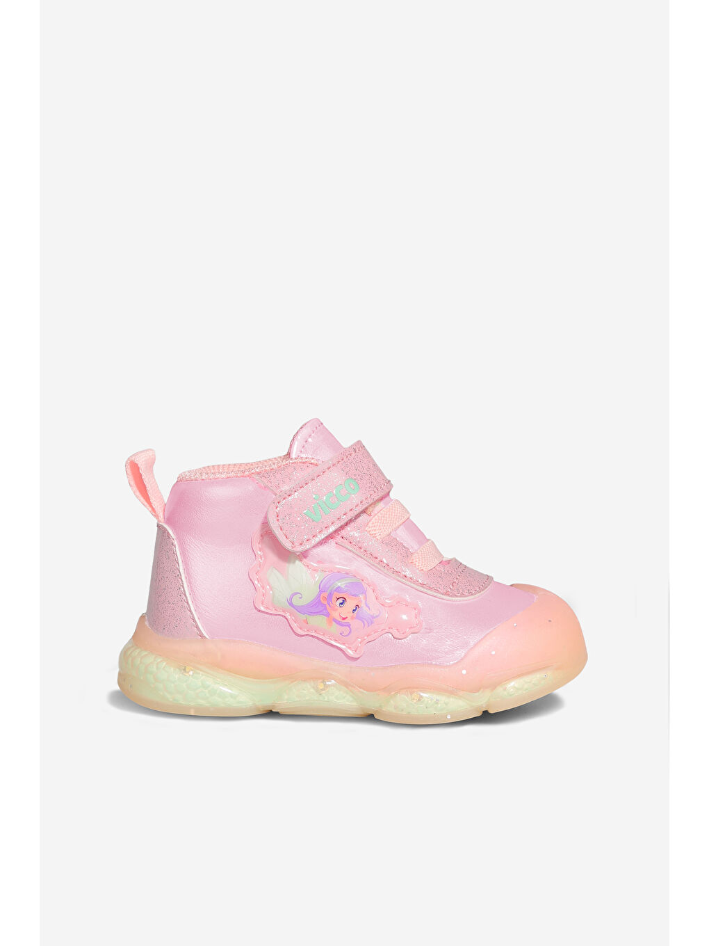 Pembe Gemini Işıklı Kız Bebek Pudra Bot