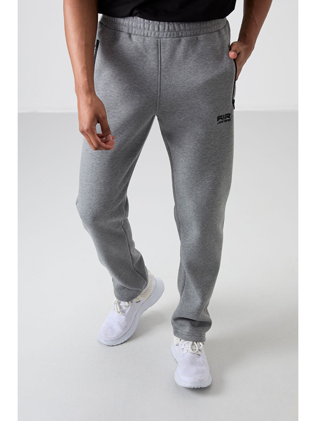 Carlo Gri Melanj Fermuar Cepli Şardonlu Erkek Eşofman Alt - 84942-6