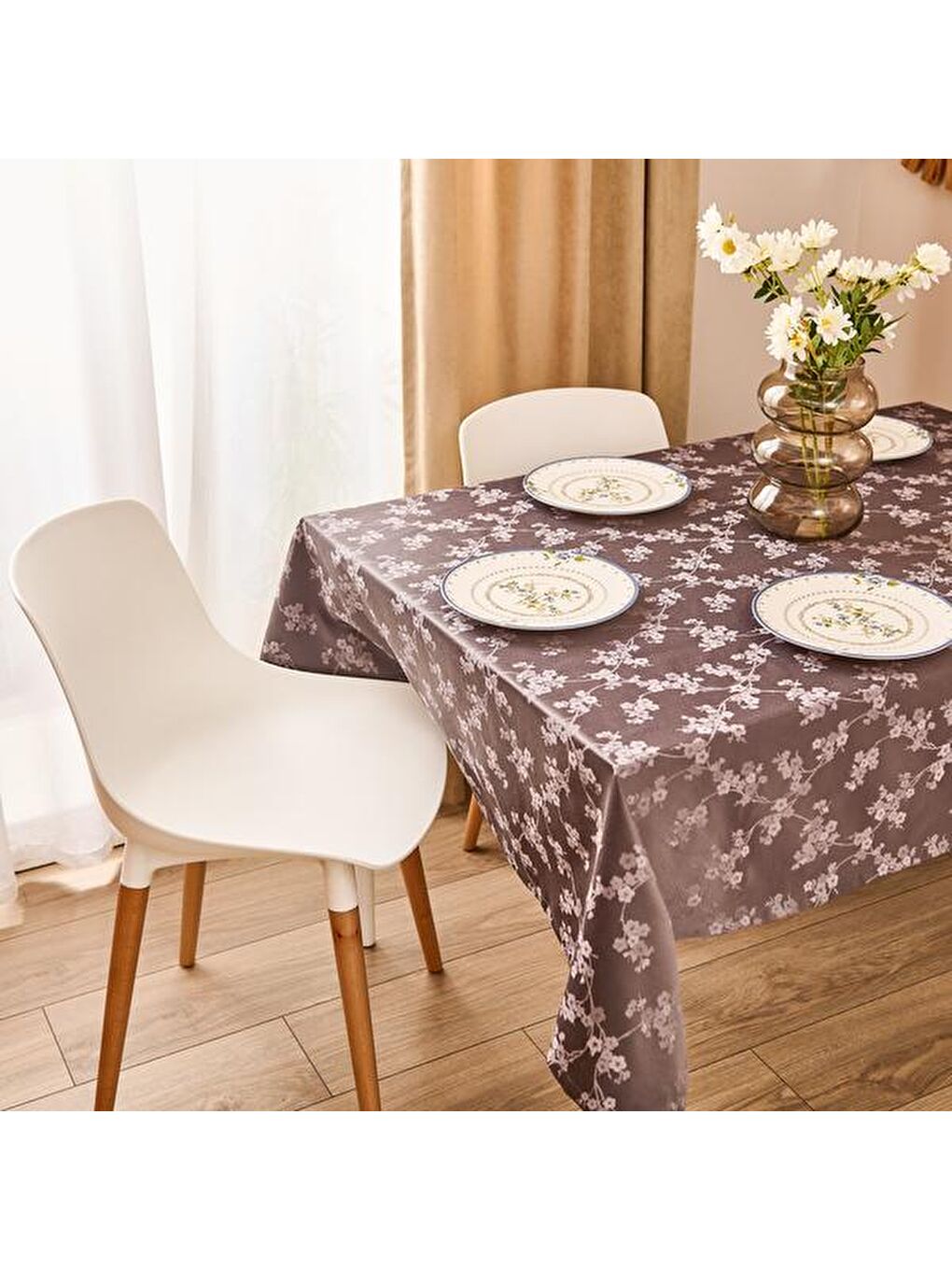 Soft Florya Masa Örtüsü - Antrasit - 140x200 cm-4