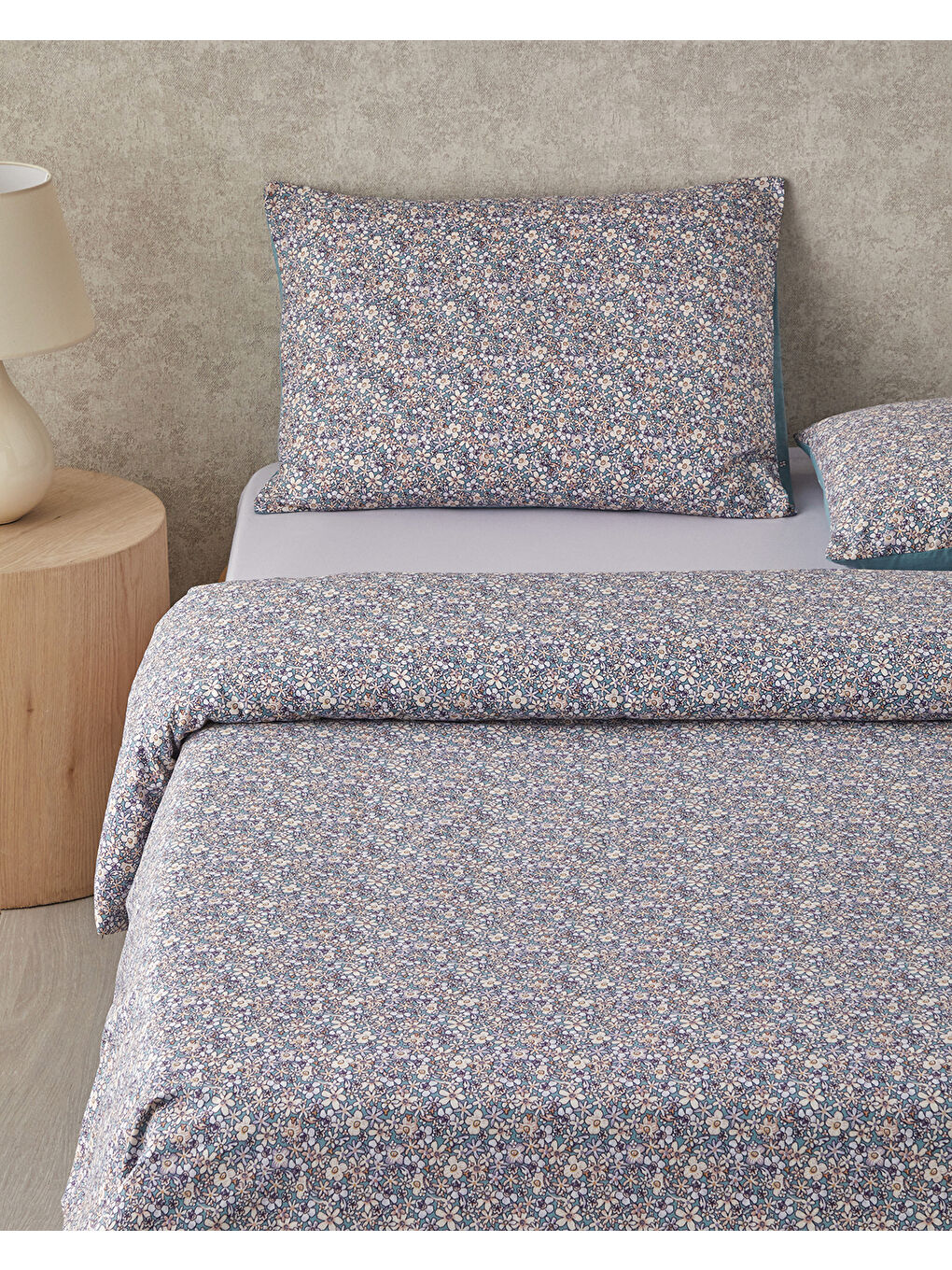 Vivid Garden Pamuk Çift Kişilik Nevresim Takımı 200x220 cm Yeşil-Pembe-2