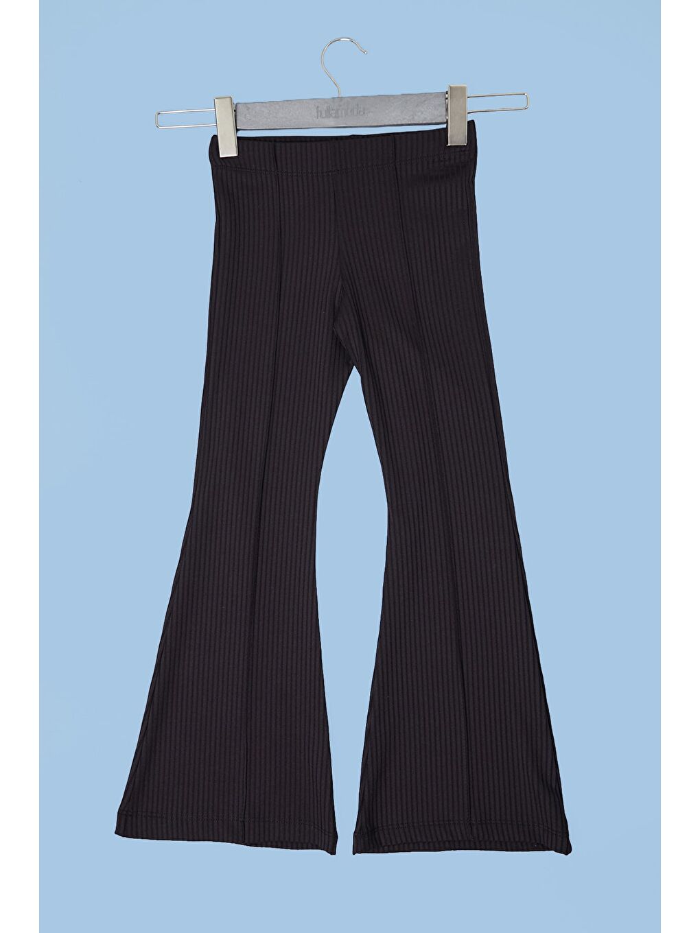 Siyah Fitilli Çimalı Flare Kız Çocuk Pantolon