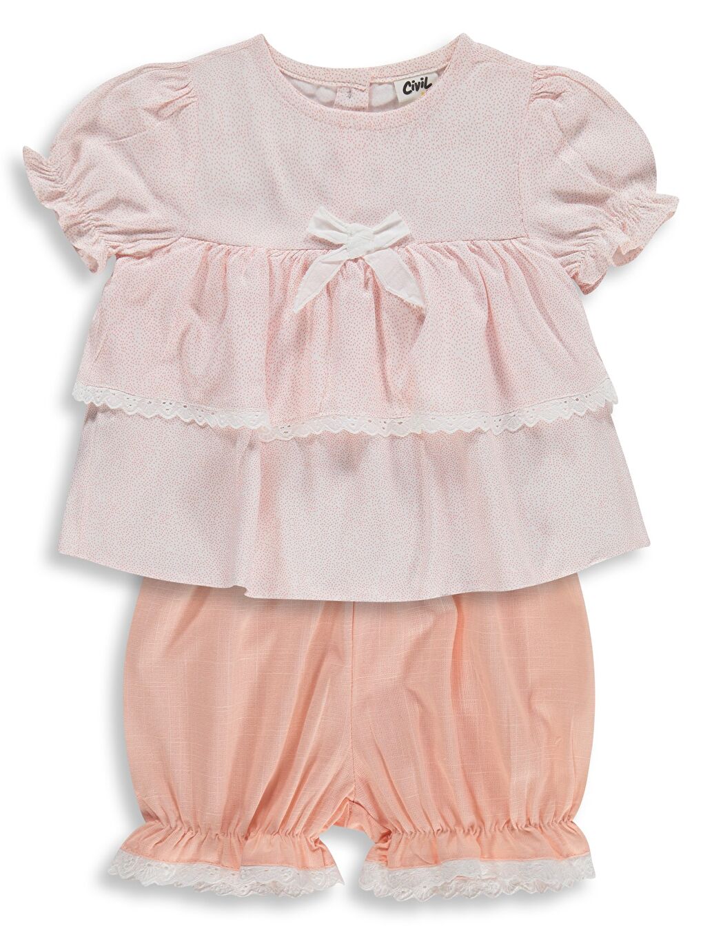 Baby Roba Fiyonklu 6-18 Ay Takım - Pembe