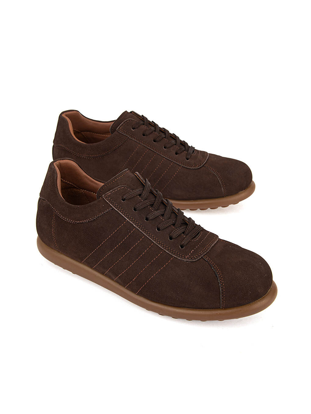 Kahverengi Erkek Hakiki Deri Sneaker 1611066Z29352 Kahve-1