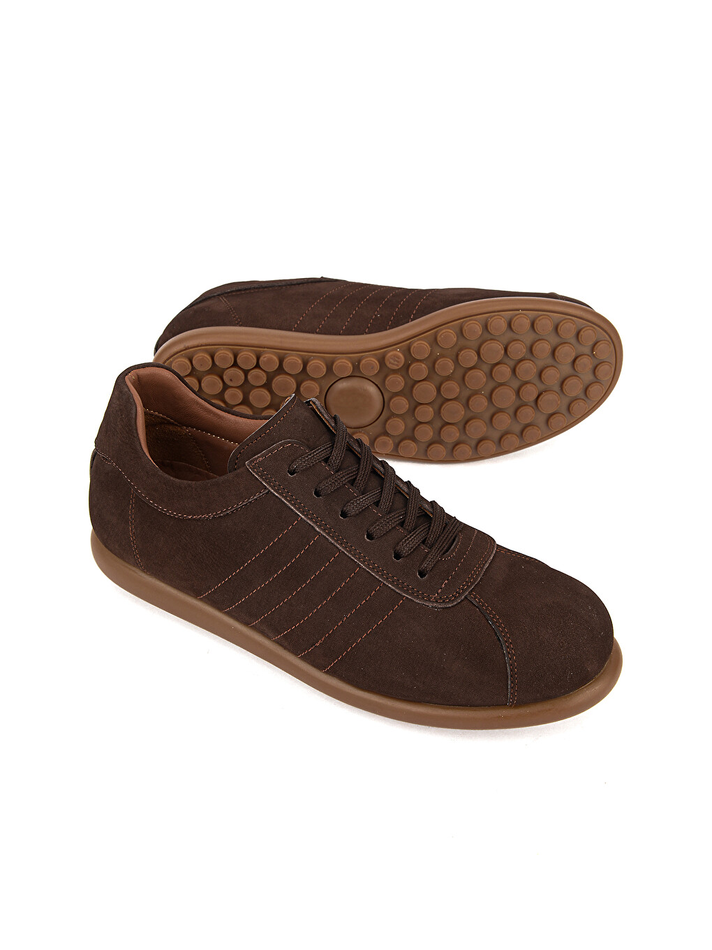 Kahverengi Erkek Hakiki Deri Sneaker 1611066Z29352 Kahve-3