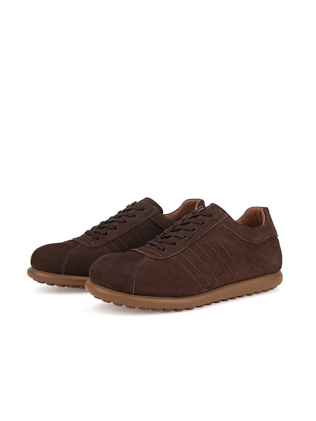 Kahverengi Erkek Hakiki Deri Sneaker 1611066Z29352 Kahve-4