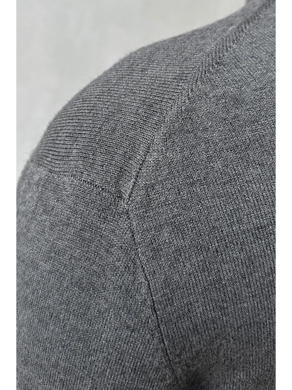 Gri Erkek Tam Balıkçı Slim Fit Triko Kazak-4