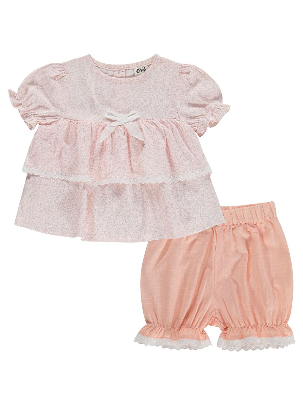 Baby Roba Fiyonklu 6-18 Ay Takım - Pembe-3