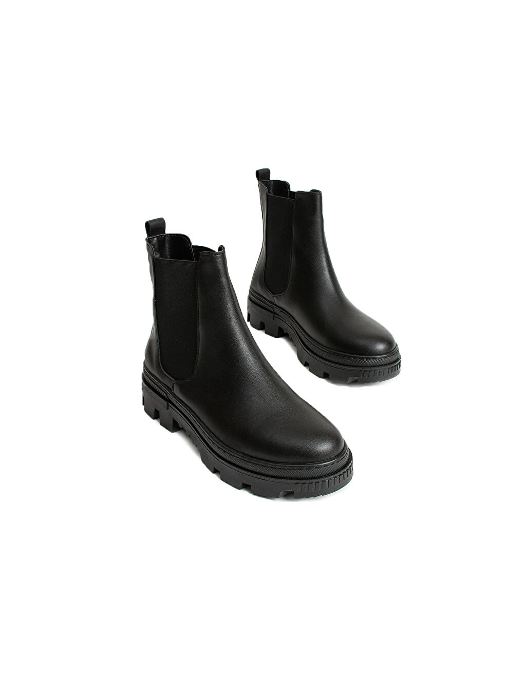 Siyah Sıcak Astar Poli Taban Lastikli Kadın Bot 57-270-23-2