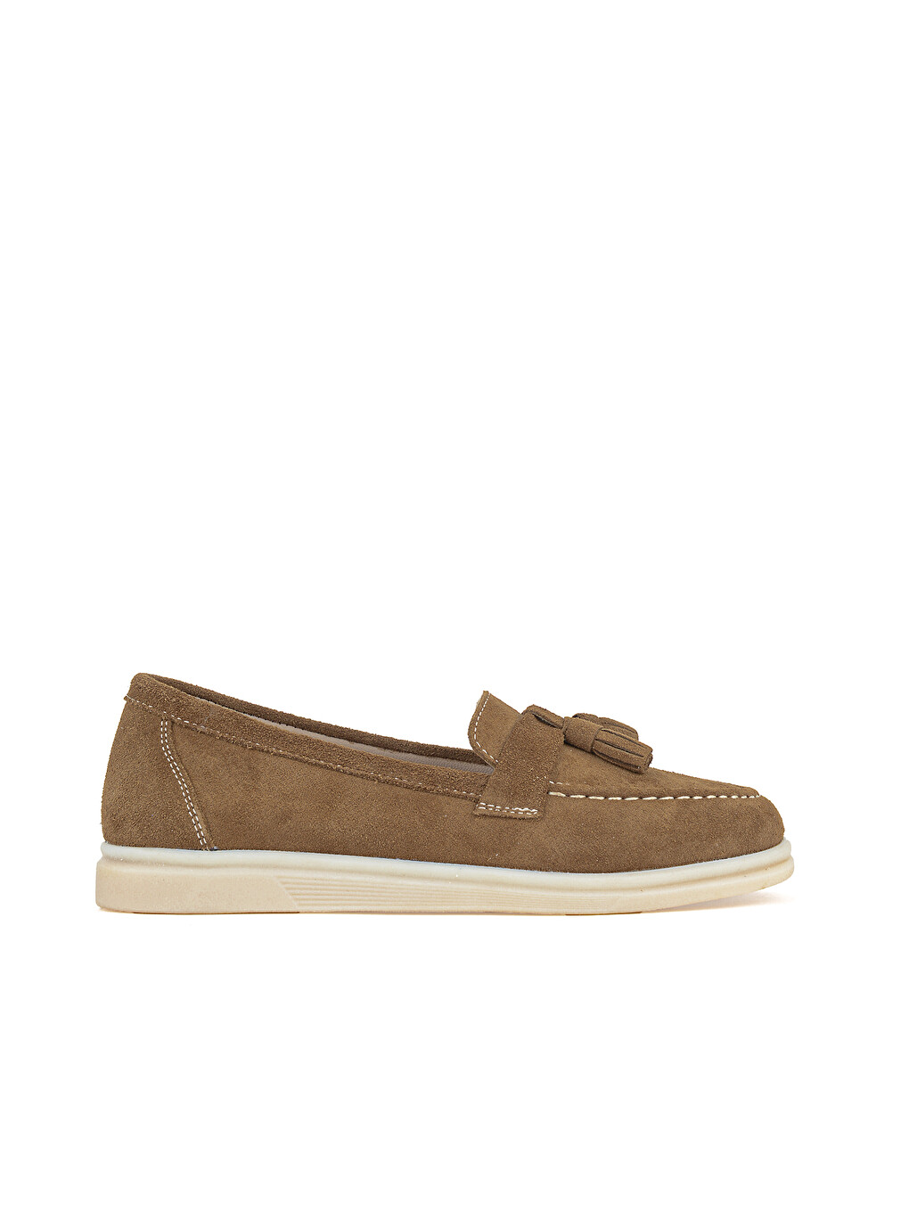 Kahverengi Kadın Hakiki Deri Loafer Ayakkabı 161359Z402 Caramel