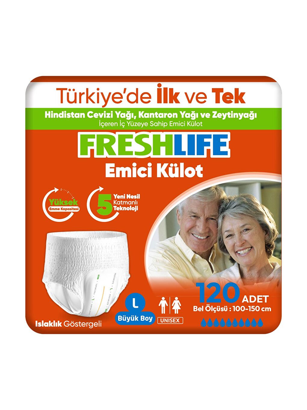 FRESHLIFE Large Emici Külot 30’lu 4 Paket (120 Adet)