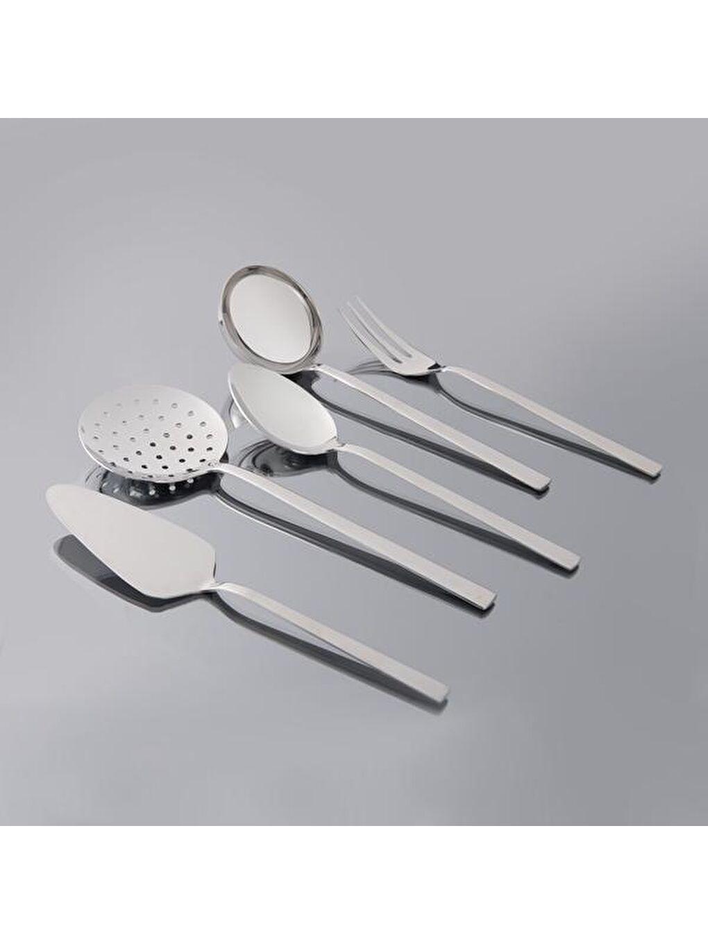 Dalyan 5 Parça Çelik Servis Seti - Gri-2