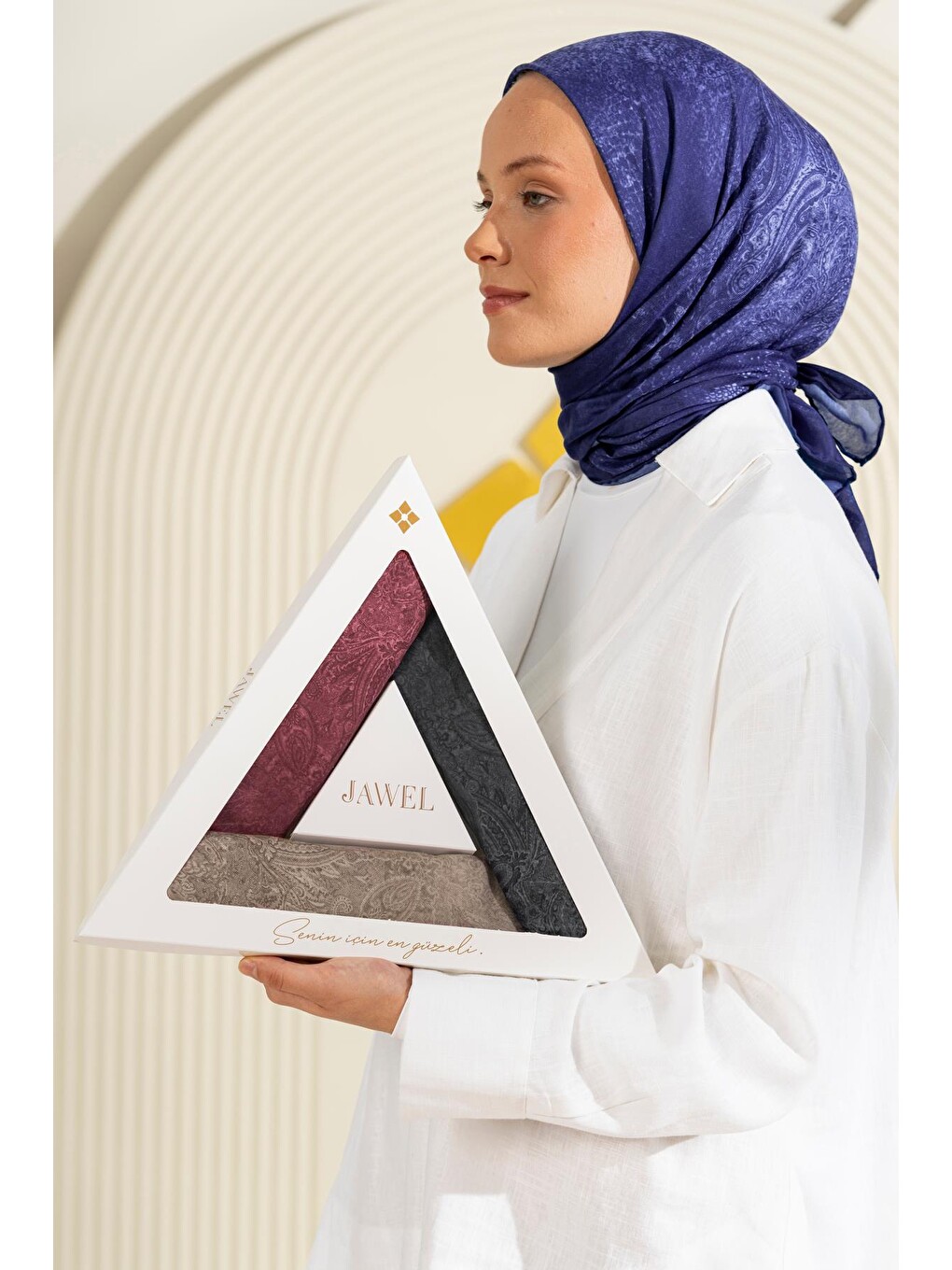 Karışık Soft Eşarp Paketi Akleia ( Bordo-sütlü Kahve-siyah)