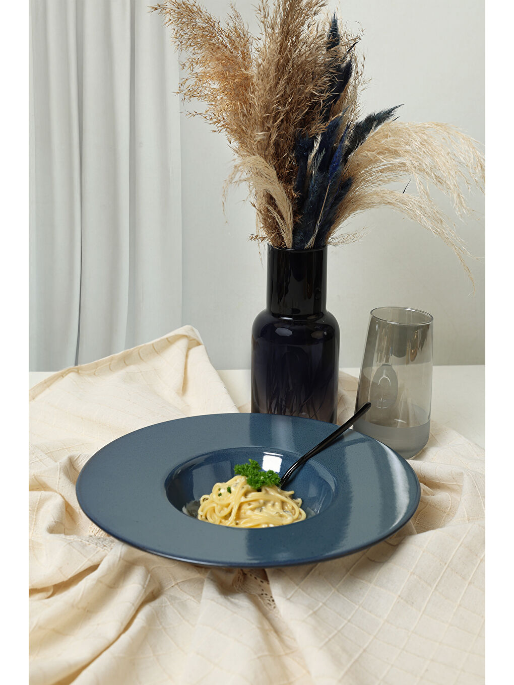 Lacivert Lapis Gurme Makarna Tabağı 28 Cm-2