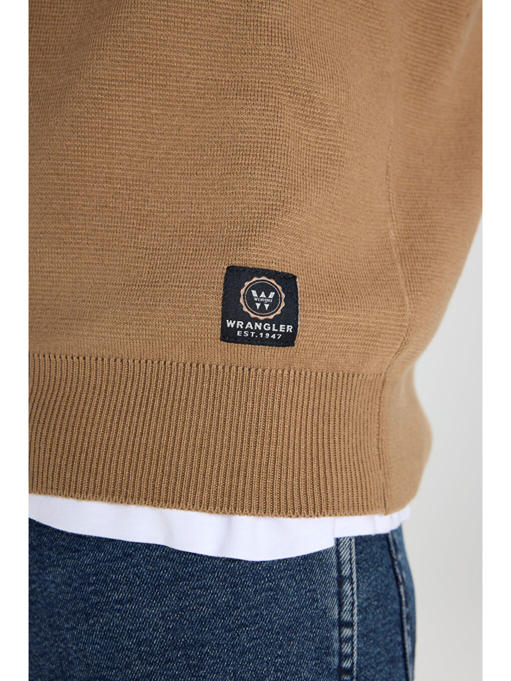 Regular Fit Normal Kesim Bisiklet Yaka Bej Triko Kazak-5