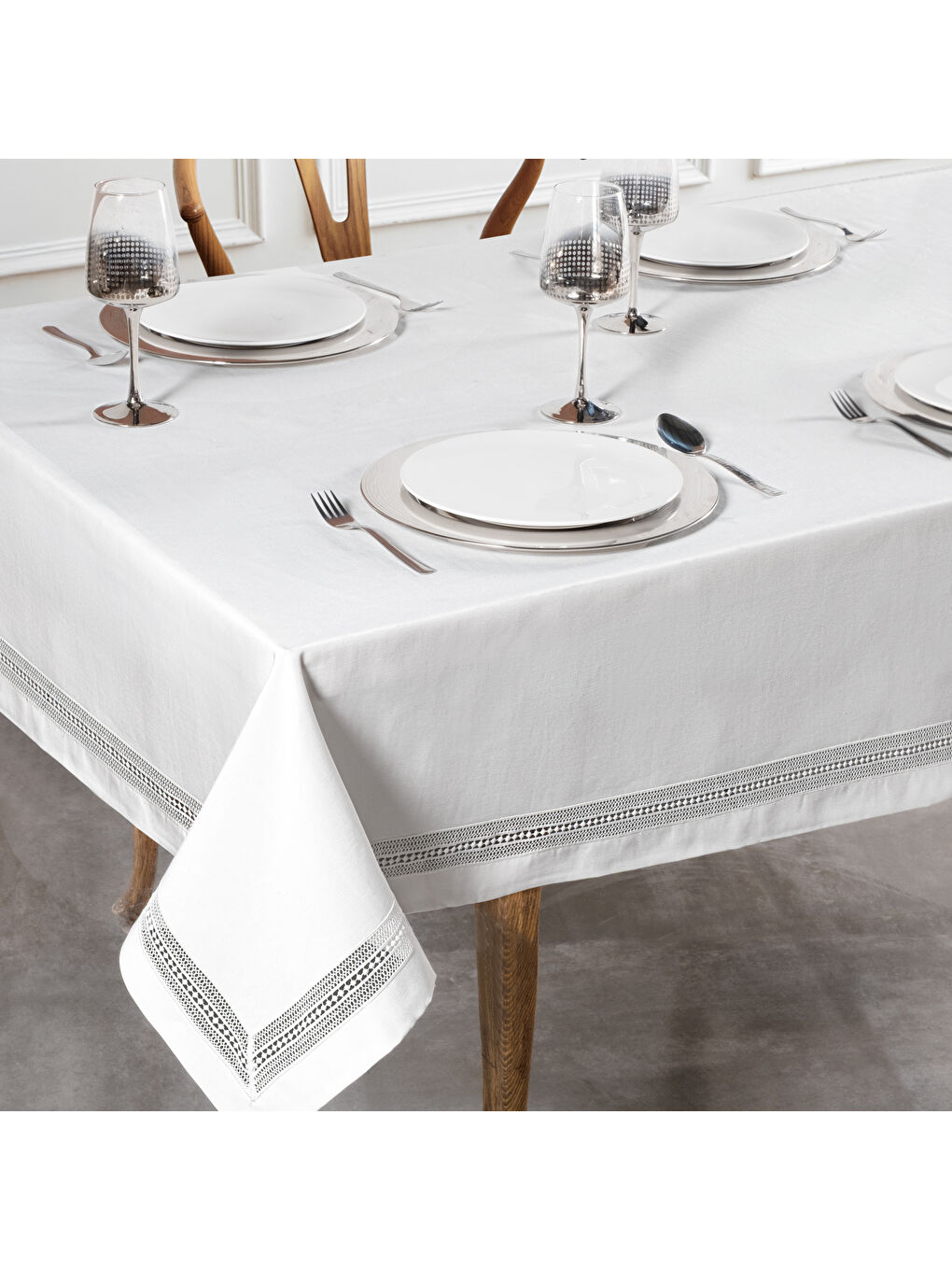 Ekru Home Suzy Masa Örtüsü 160x260 Cm-Krem