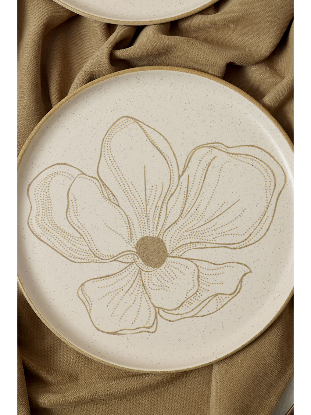 Kahverengi Taupe Bloom Nordıc Pasta Tabağı 22 Cm 6 Adet-4