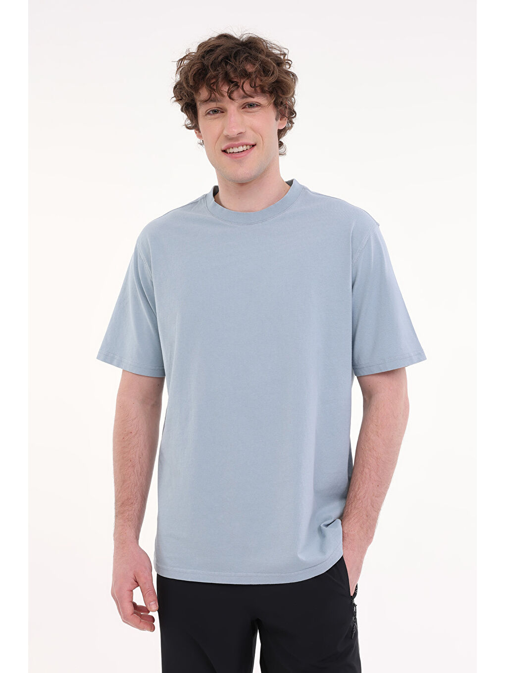 MB C NECK 11BS38 5FX Mavi Erkek Kısa Kol Tişört