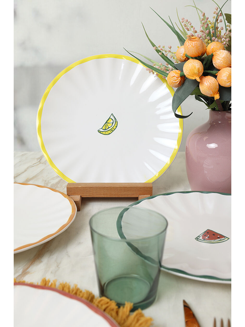 Karışık Fruit Feast Sirius Servis Tabağı 27 Cm 4 Adet-1