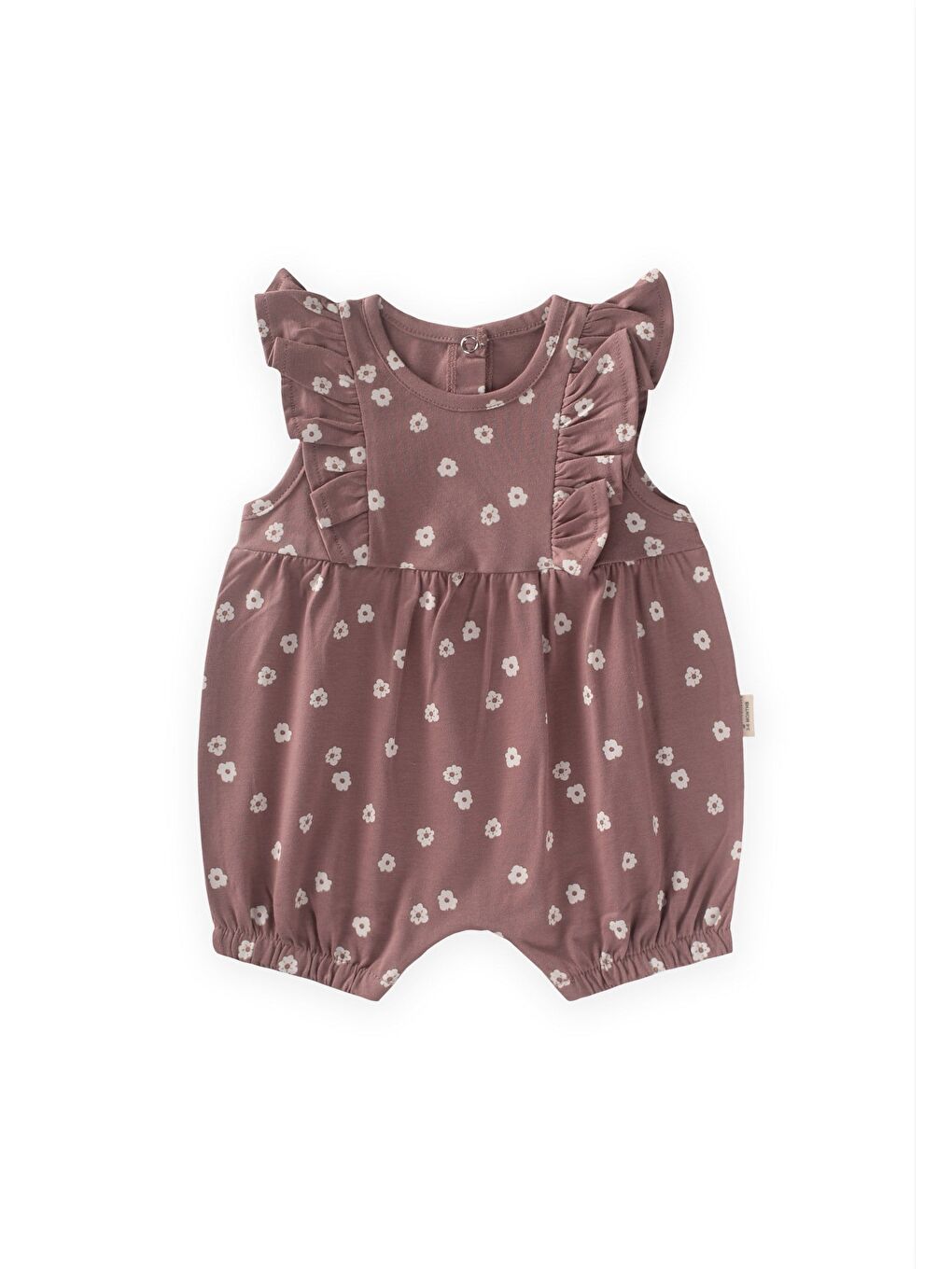 Turuncu Fırfırlı Şort Tulum 0-3 Yaş Bakır