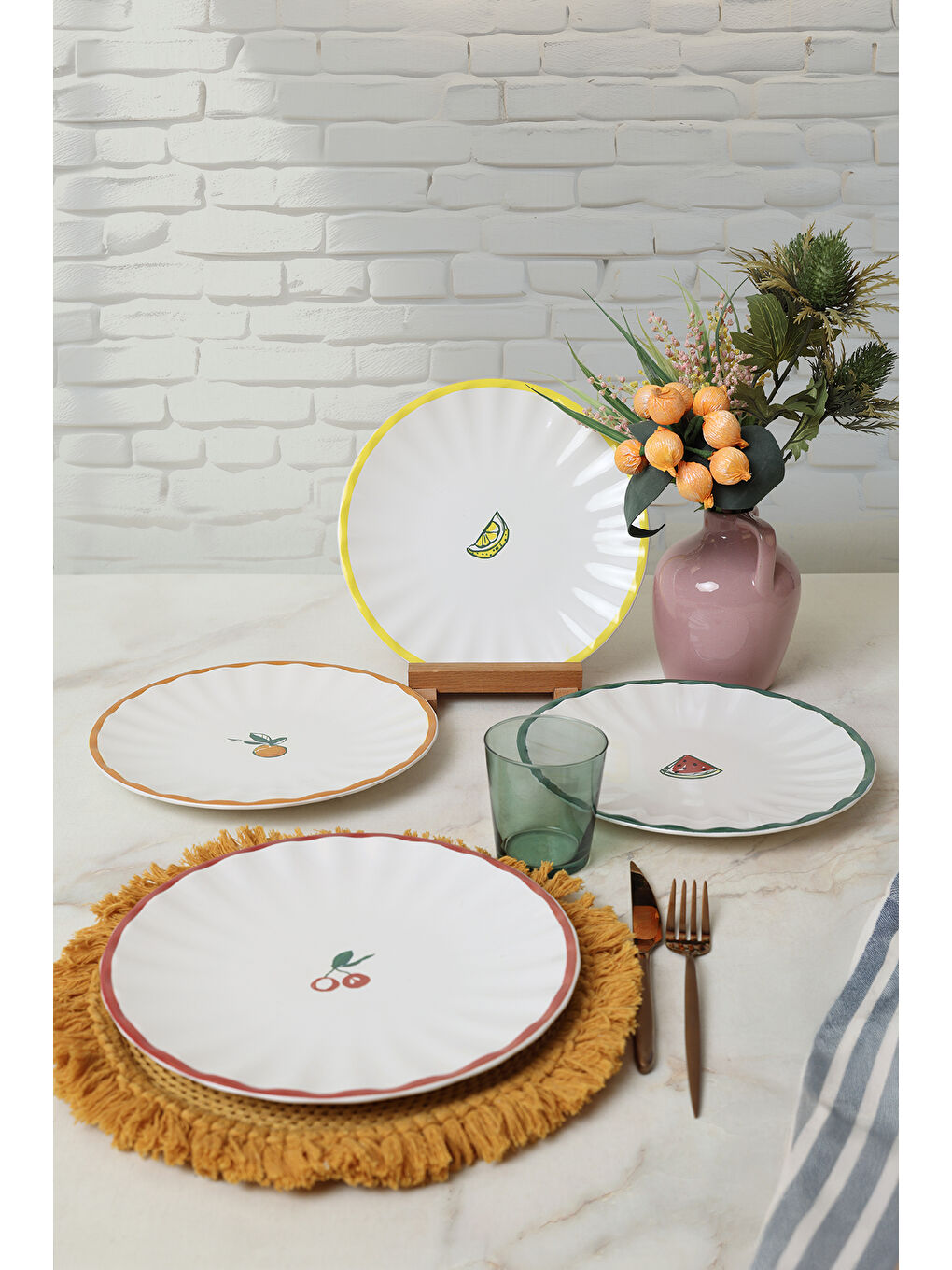 Karışık Fruit Feast Sirius Servis Tabağı 27 Cm 4 Adet-2