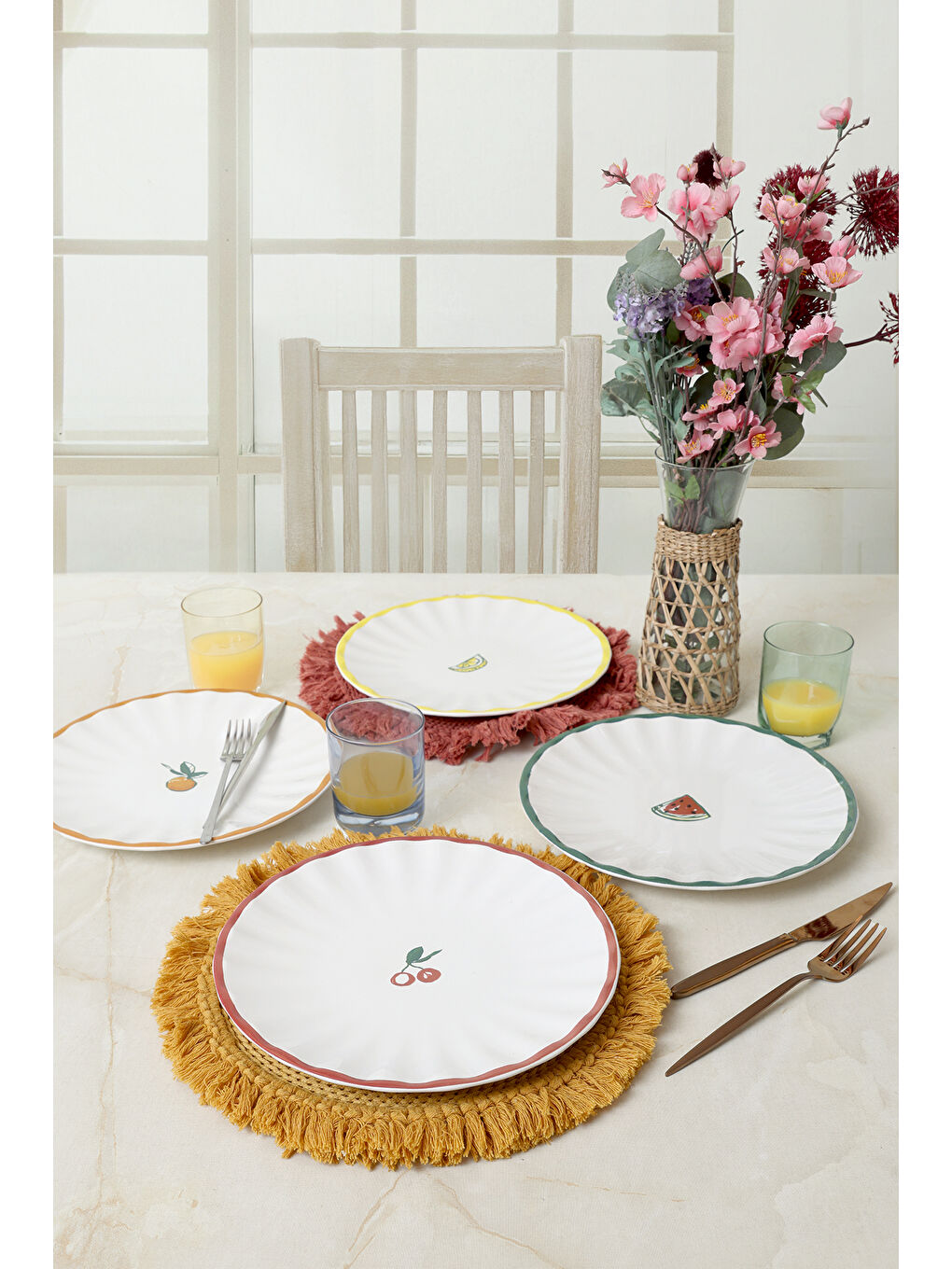 Karışık Fruit Feast Sirius Servis Tabağı 27 Cm 4 Adet-3