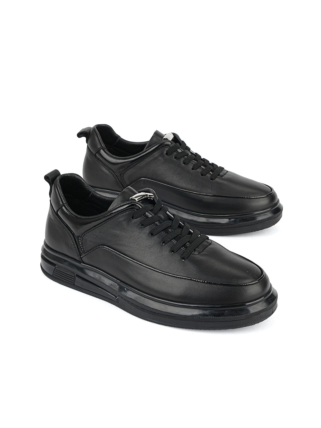 Erkek Hakiki Deri Sneaker 1611037Z2583 Siyah-1