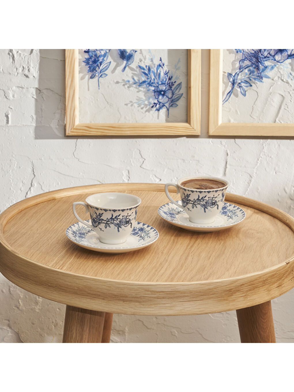 Bleu Blanc 2'li Kahve Fincanı Seti Mavi (90 cc)-1