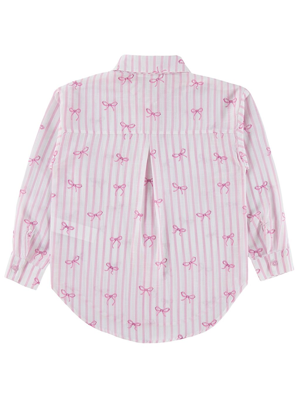 Girls Fiyonk Baskılı 10-13 Yaş Gömlek - Pembe-2