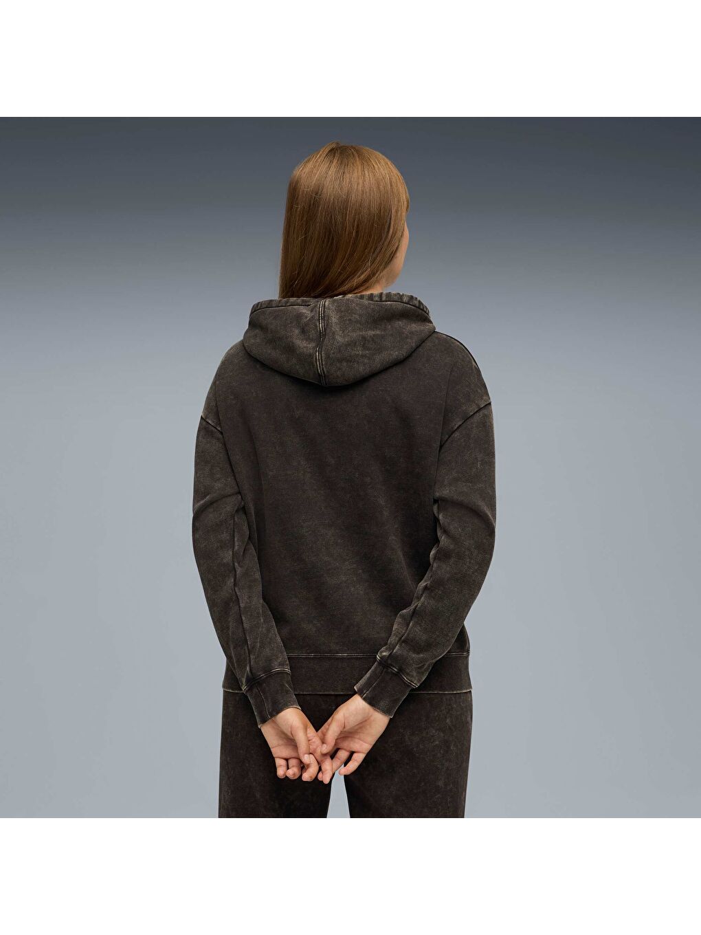 Siyah ESSENTIALS Elevated Kadın Geniş Kesim Kapüşonlu SWEATSHIRT-2