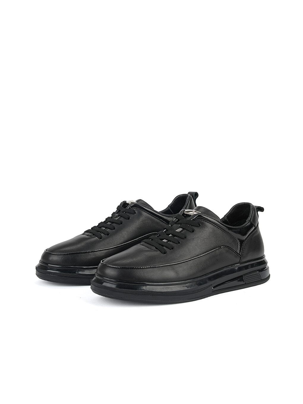 Erkek Hakiki Deri Sneaker 1611037Z2583 Siyah-4