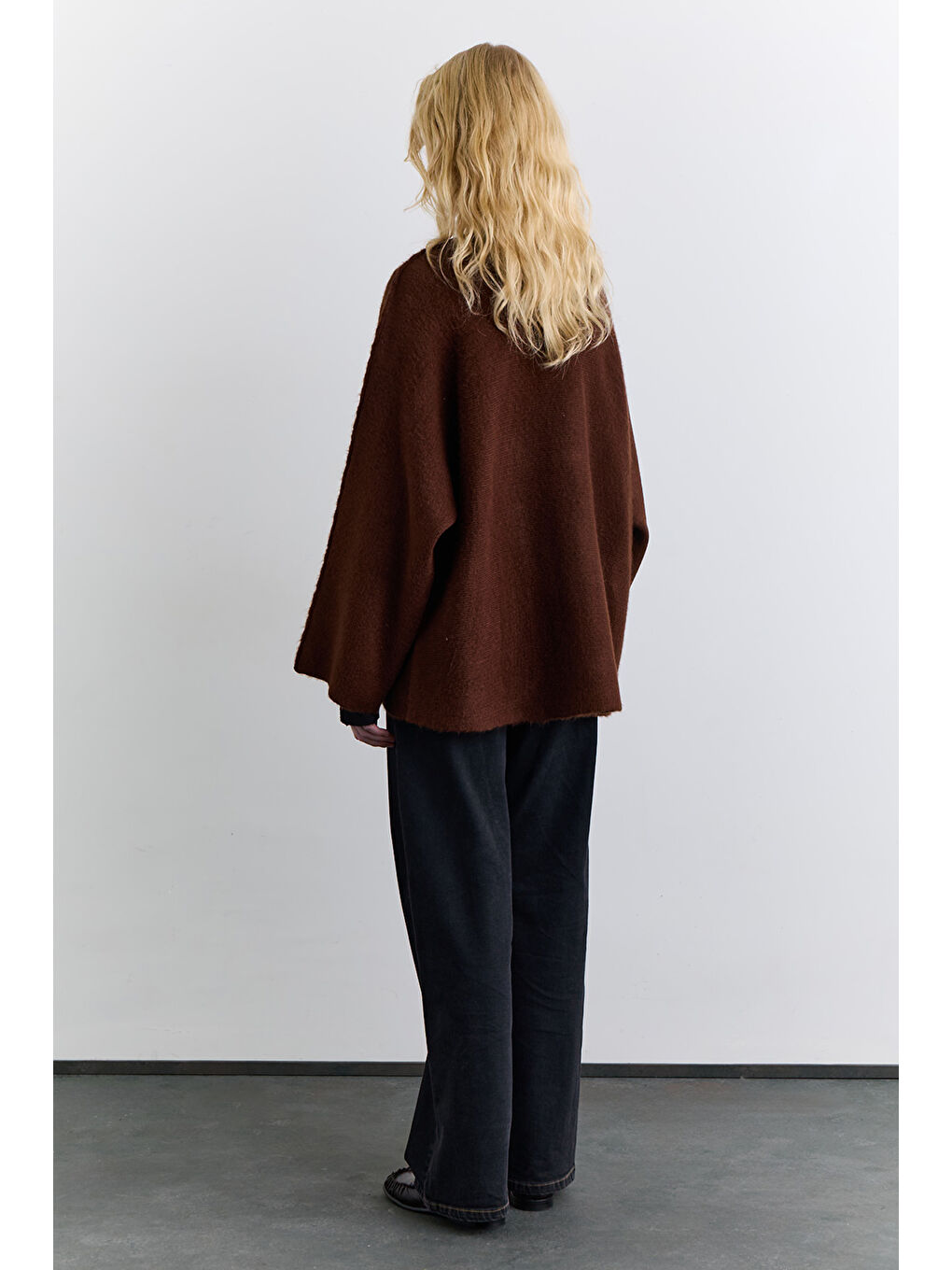 Norway Düğmeli Triko Hırka Kahverengi-4