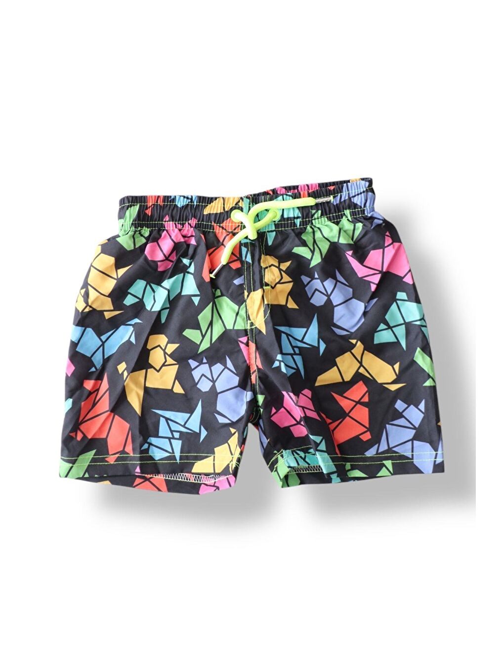 Karışık Erkek Çocuk Renkli Desenli Deniz Şortu