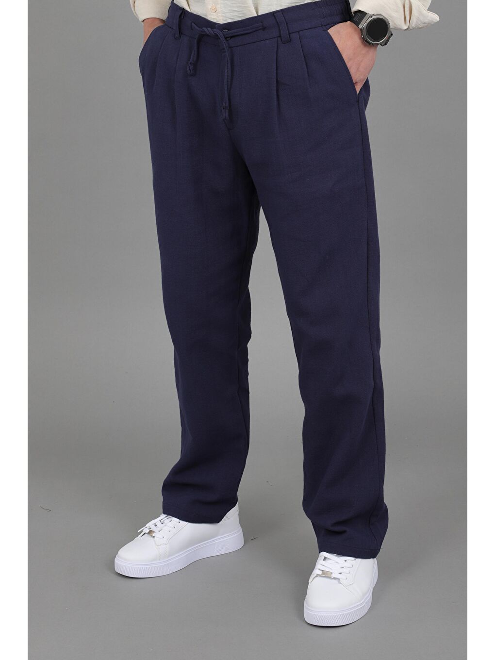 Lacivert Örme Baggy Jogger Pantolon ÖSR 3055_0444