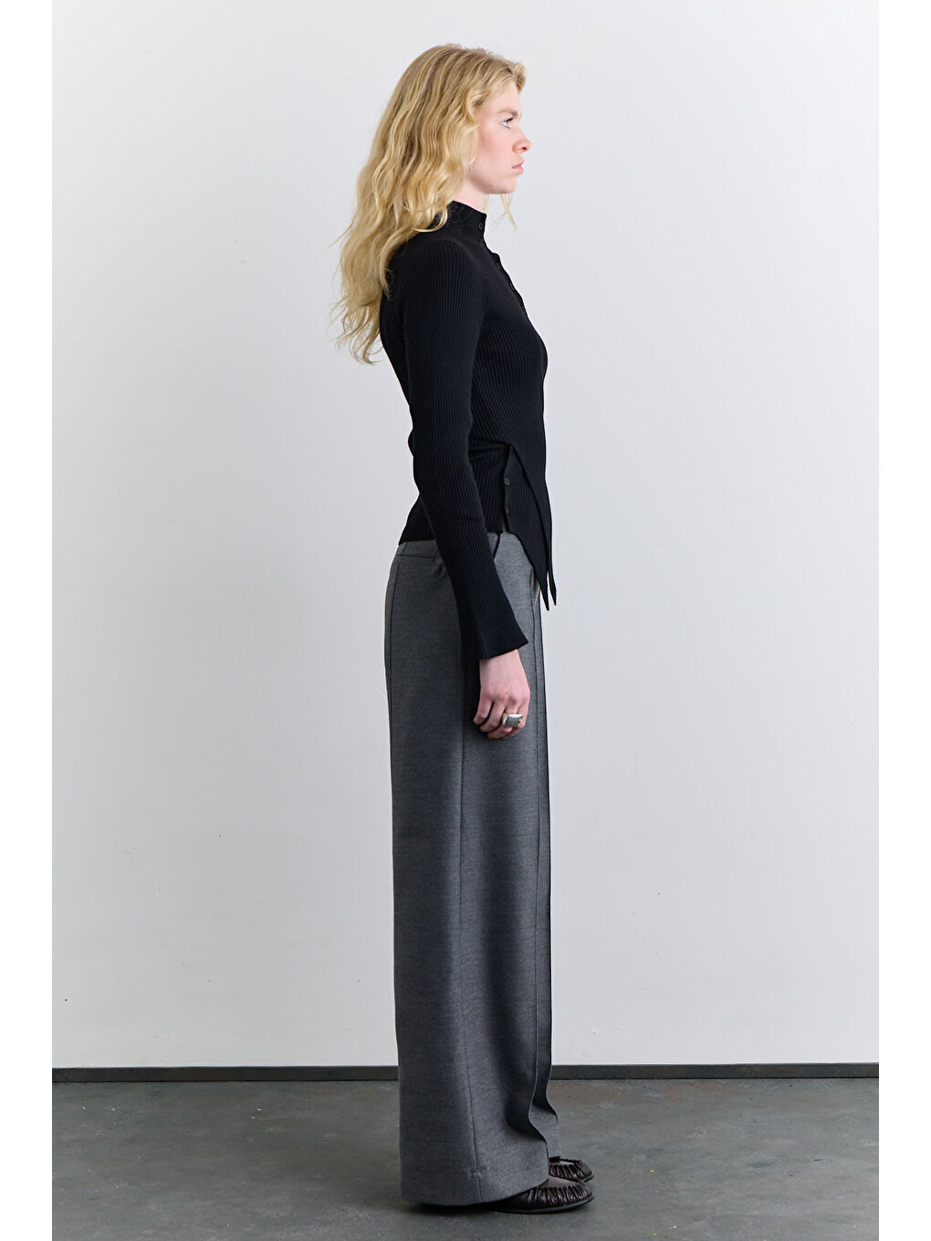 Çapraz Kapamalı Hırka Siyah-4