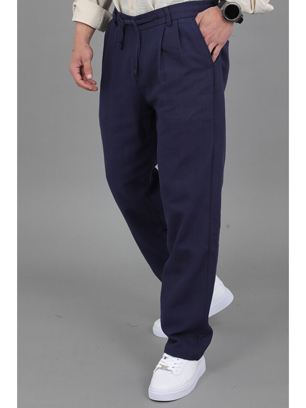 Lacivert Örme Baggy Jogger Pantolon ÖSR 3055_0444-2