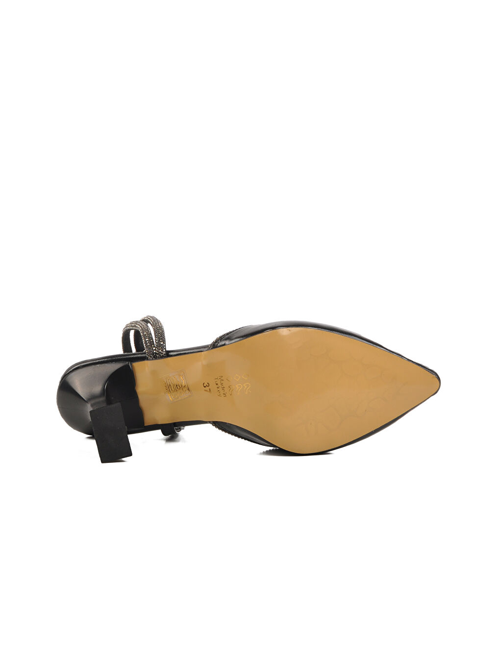 Siyah İnce Topuklu Kadın Abiye Ayakkabı 417603 Z-4