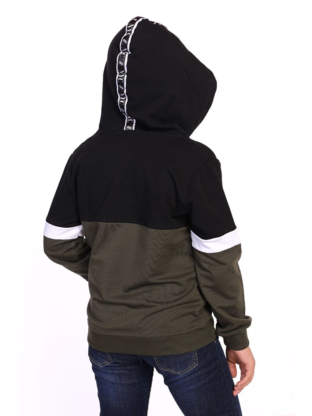 Haki Erkek Çocuk Baskılı Sweatshirt-1