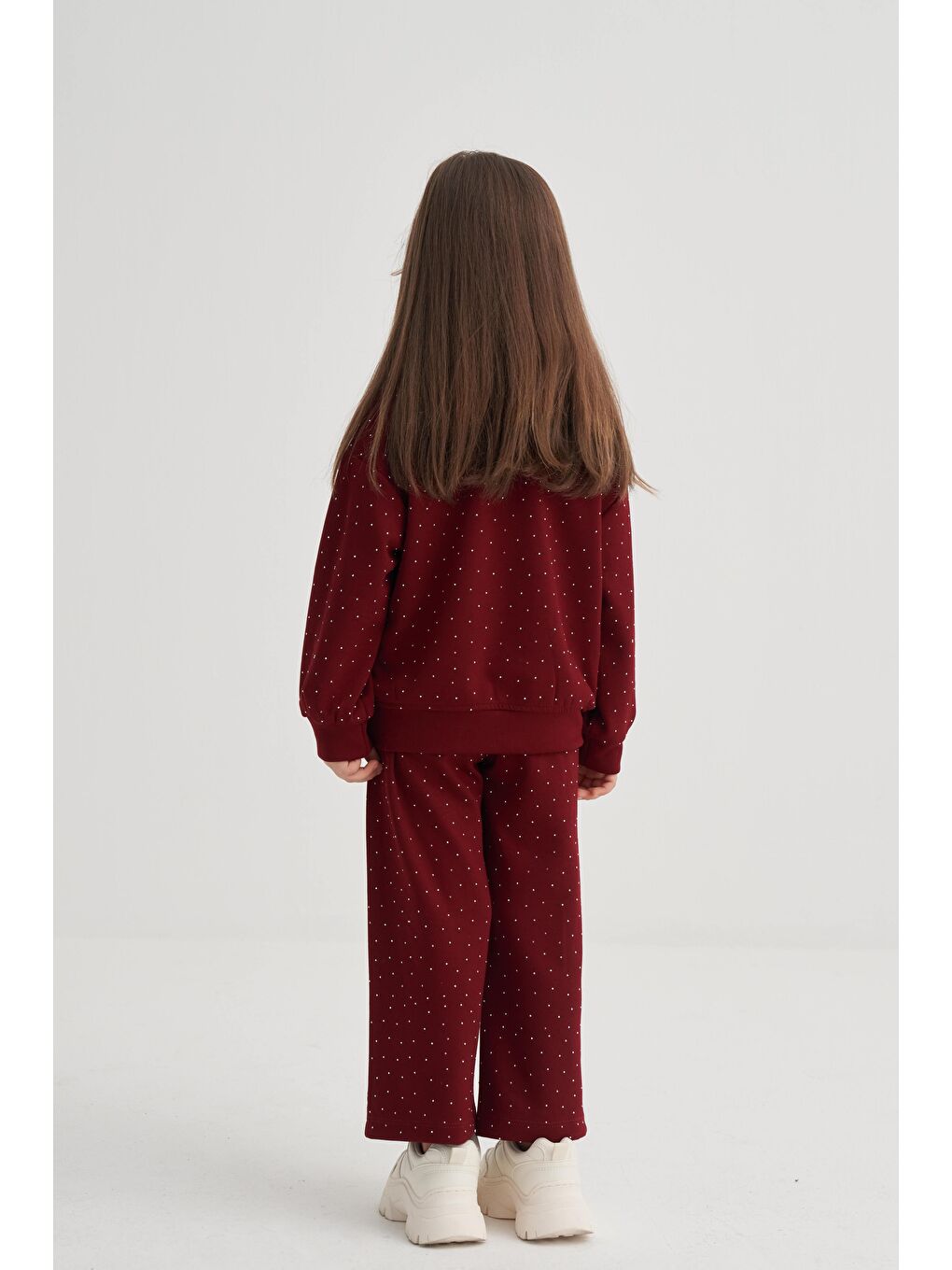 Komple Taşlı Modal Takım 3-8 Yaş Kırmızı-1