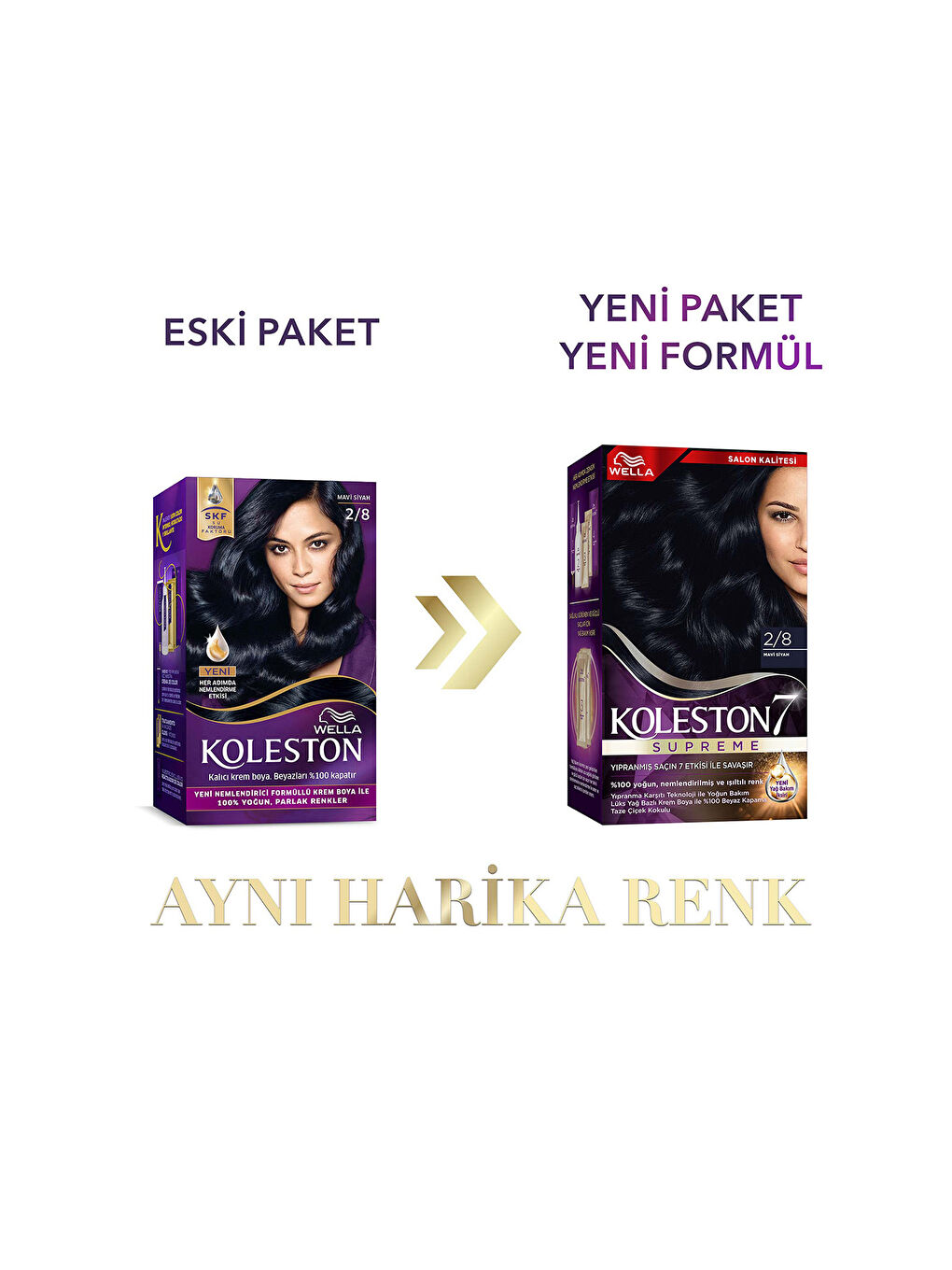 Wella Renksiz Koleston Supreme Saç Boyası 2/8 Mavi Siyah - 1