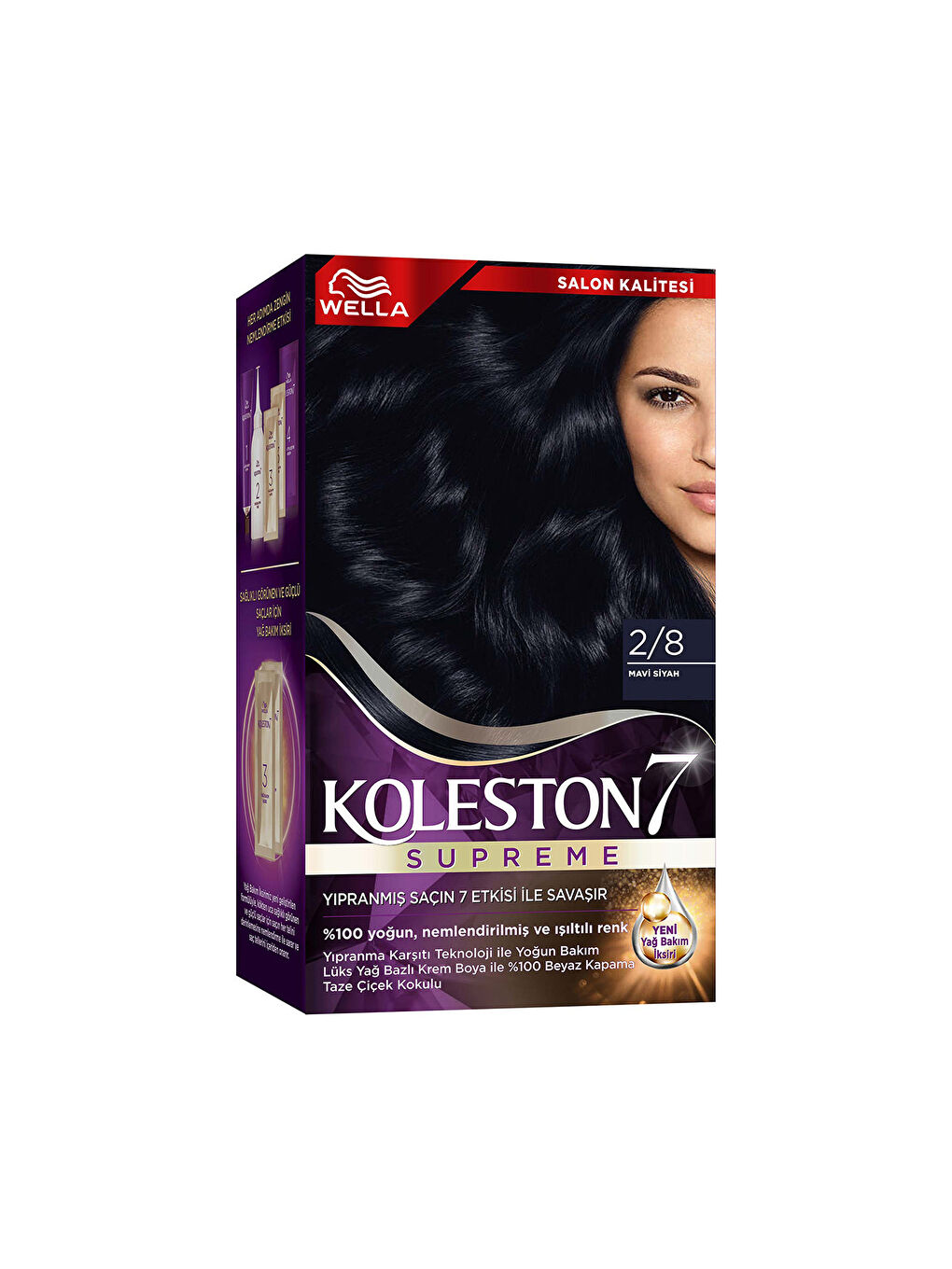 Wella Renksiz Koleston Supreme Saç Boyası 2/8 Mavi Siyah - 2