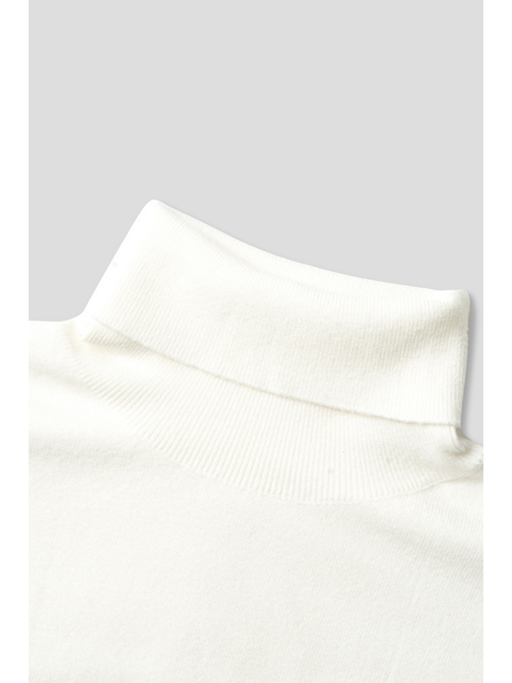 Beyaz Erkek Tam Balıkçı Slim Fit Triko Kazak-3